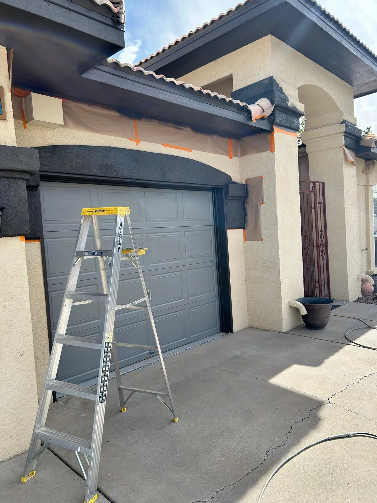 Professional painting work in a home
